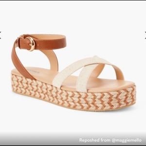 New Just Fab sz 12 Beach Babe Platform Flat Sandal